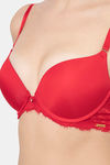 Amante Padded Wired Low Coverage Push-Up Bra - Spanish Red — thumbnail 4